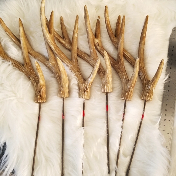 Set of 6 Antler Picks